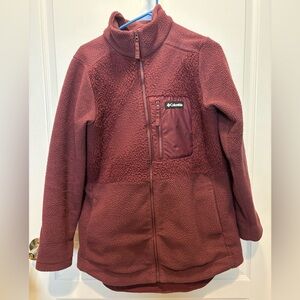 Oversized Fleece Columbia Jacket - M